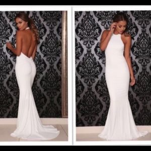 COCO GOWN IN WHITE BY ABYSS BY ABBY ( used only once ) stunning